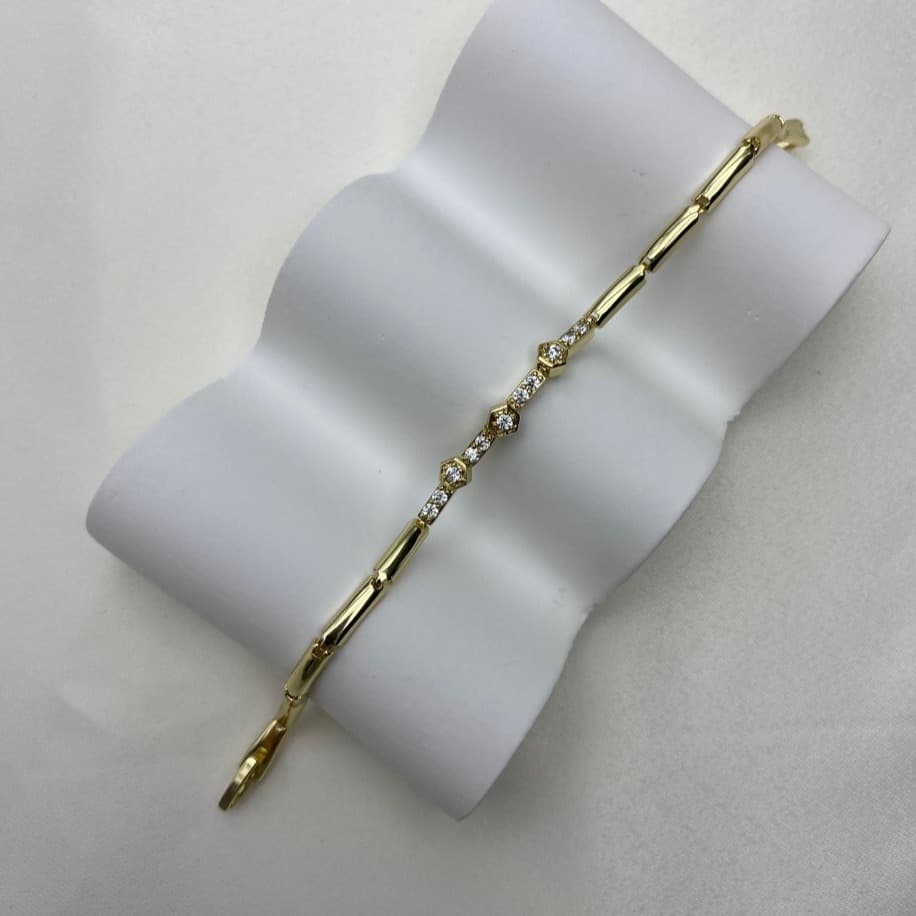 14k Xuping Taşlı Petek Bileklik